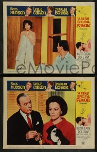 2k455 VERY SPECIAL FAVOR 6 LCs '65 Charles Boyer, Rock Hudson, sexy Leslie Caron!
