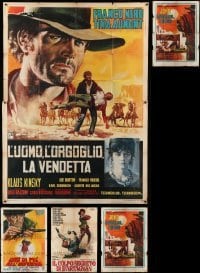 2m070 LOT OF 7 FOLDED ITALIAN TWO-PANELS '60s-70s spaghetti western, military & more!