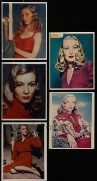 2m530 LOT OF 5 VERONICA LAKE REPRO COLOR 8X10 STILLS '80s great portraits of the beautiful star!