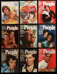 2m167 LOT OF 9 PEOPLE MAGAZINES '75-77 great images of top celebrities on the covers!