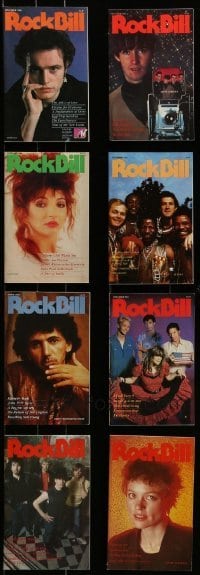 2m165 LOT OF 8 ROCKBILL MAGAZINES '80s great images & information on rock 'n' roll musicians!