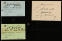 2m034 LOT OF 3 WYNNE GIBSON ITEMS '35 & '83 her Screen Actors Guild cards + English landing card!
