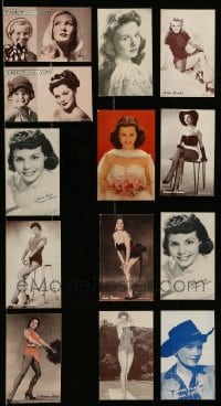 2m025 LOT OF 13 ARCADE CARDS '40s great portraits of beautiful Hollywood actresses!