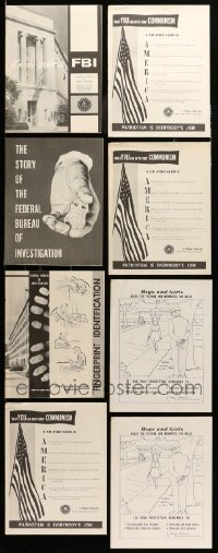 2m039 LOT OF 8 FBI BROCHURES '50s-60s what YOU can do to fight Communism, J. Edgar Hoover + more!