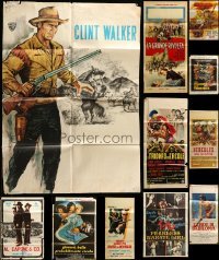 2m066 LOT OF 13 FOLDED MOSTLY ITALIAN POSTERS '60s great images from a variety of movies!