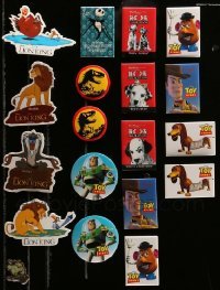 2m029 LOT OF 19 MOSTLY DISNEY PROMO PINS '90s Lion King, Toy Story, Jurassic Park, Aladdin +more!