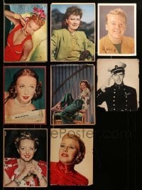 2m038 LOT OF 8 CUT MAGAZINE PAGES '40s top stars including Bette Davis & Ginger Rogers!