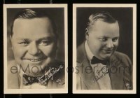 2m054 LOT OF 2 ROSCOE FATTY ARBUCKLE 5X7 FAN PHOTOS '10s great smiling portraits by Witzel!