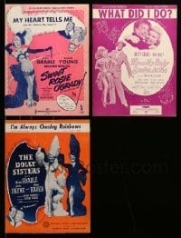 2m133 LOT OF 3 BETTY GRABLE SHEET MUSIC '40s Sweet Rosie O'Grady, The Dolly Sisters & more!