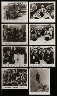 2m428 LOT OF 8 BUSTER KEATON AND CHARLIE CHAPLIN RE-RELEASE 8X10 STILLS R70s-90s great images!