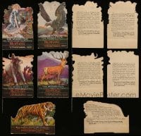 2m001 LOT OF 5 ENGLISH 4x5 DIE-CUT LOST CITY MINI STANDEES '20 wild animals from Selig's zoo!