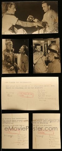 2m002 LOT OF 3 GERMAN MUMMY CANDID PHOTOS '30s Boris Karloff & Jack Pierce shown on each!