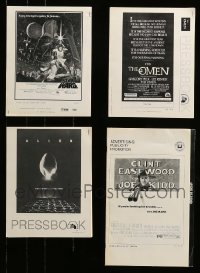 2m489 LOT OF 4 CUT PRESSBOOKS '70s advertising images for Star Wars, Alien, Joe Kidd & The Omen!