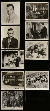 2m410 LOT OF 9 WARREN STEVENS 8X10 STILLS '50s great scenes from a variety of movies!