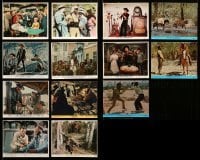 2m394 LOT OF 13 BURT LANCASTER COLOR 8X10 STILLS AND MINI LOBBY CARDS '50s-70s great scenes!