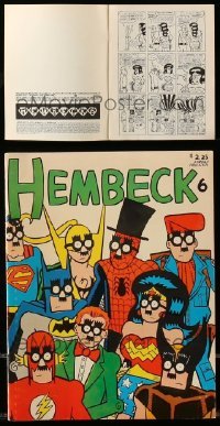 2m159 LOT OF 21 HEMBECK #6 MAGAZINES '81 art of Marvel & DC superheroes wearing wacky disguises!