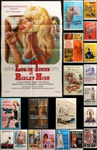 2m279 LOT OF 23 FOLDED SEXPLOITATION ONE-SHEETS '70s-80s great sexy images with some nudity!