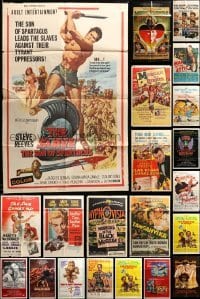 2m258 LOT OF 52 FOLDED ONE-SHEETS '50s-80s great images from a variety of different movies!