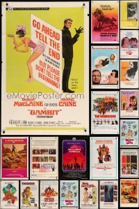 2m227 LOT OF 89 FOLDED ONE-SHEETS '60s-70s great images from a variety of different movies!