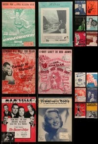 2m131 LOT OF 18 SHEET MUSIC '30s-70s great songs from a variety of different movies!