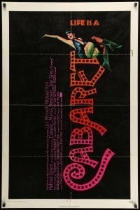 2p142 CABARET 1sh '72 Liza Minnelli in Nazi Germany, directed by Bob Fosse, Joseph Caroff art
