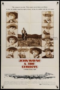 2p187 COWBOYS 1sh '72 big John Wayne gave these young boys their chance to become men!
