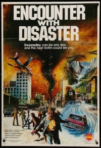 2p241 ENCOUNTER WITH DISASTER 1sh '79 Charles E Sellier Jr, different tornado disaster artwork!