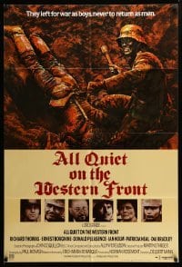 2p035 ALL QUIET ON THE WESTERN FRONT English 1sh '79 Richard Thomas, WWI trench action art!