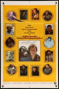 2p250 EVERY WHICH WAY BUT LOOSE teaser 1sh '78 Clint Eastwood & Clyde the orangutan, lots of images