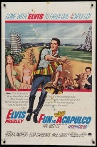 2p292 FUN IN ACAPULCO 1sh '63 Elvis Presley in fabulous Mexico with sexy Ursula Andress!