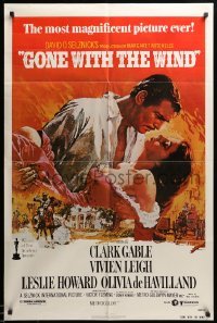 2p314 GONE WITH THE WIND 1sh R80 Clark Gable, Vivien Leigh, Terpning artwork, all-time classic!