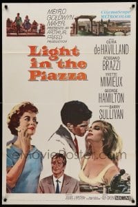 2p484 LIGHT IN THE PIAZZA 1sh '61 De Havilland, Yvette Mimieux, Rossano Brazzi & George Hamilton!