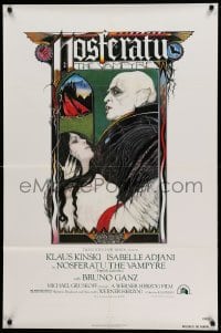 2p613 NOSFERATU THE VAMPYRE 1sh '79 Werner Herzog, Palladini art of vampire Klaus Kinski!