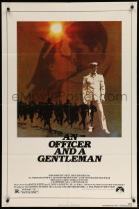 2p622 OFFICER & A GENTLEMAN 1sh '82 Richard Gere & Debra Winger in love & in the U.S. Navy!