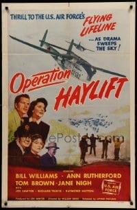 2p645 OPERATION HAYLIFT 1sh '50 Bill Williams, the Air Force's Flying Lifeline!