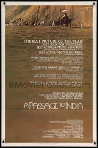 2p663 PASSAGE TO INDIA 1sh '84 David Lean, Alec Guinness, cool desert caravan image!
