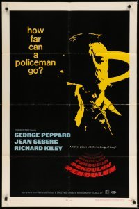2p669 PENDULUM int'l 1sh '69 George Peppard, Jean Seberg, how far can a policeman go?
