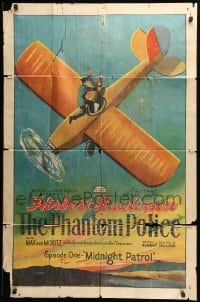 2p676 PHANTOM POLICE chap 1 1sh '26 great art of fight in plunging airplane, Midnight Patrol, rare!