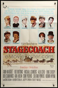 2p801 STAGECOACH 1sh '66 Ann-Margret, Red Buttons, Bing Crosby, great Norman Rockwell art!