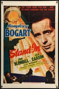 2p802 STAND-IN 1sh R48 Humphrey Bogart top billed, Howard & Joan Blondell!