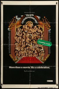 2p864 THAT'S ENTERTAINMENT advance 1sh '74 classic MGM Hollywood scenes, it's a celebration!
