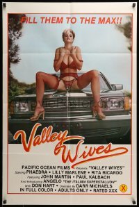 2p937 VALLEY WIVES 25x38 1sh '80s Phaedra, Lilly Marlene, sexy girl in lingerie on Mercedes hood!