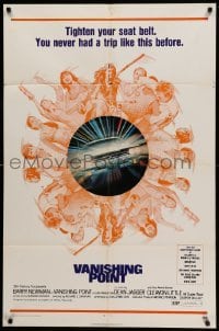 2p940 VANISHING POINT 1sh '71 car chase cult classic, you never had a trip like this before!