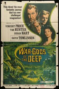2p952 WAR-GODS OF THE DEEP 1sh '65 Vincent Price, Jacques Tourneur, most fantastic journey!