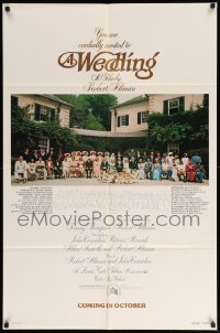 2p954 WEDDING teaser 1sh '78 Robert Altman, Carol Burnett, Mia Farrow, cast portrait!