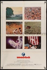2p981 WOODSTOCK 1sh '70 six images of the legendary classic rock & roll concert, Skolnick art!