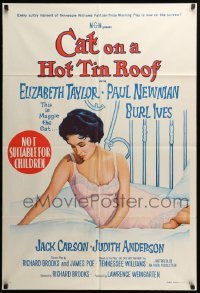2r749 CAT ON A HOT TIN ROOF Aust 1sh R66 different artwork of Elizabeth Taylor as Maggie the Cat!