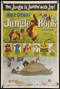 2r758 JUNGLE BOOK Aust 1sh R82 Walt Disney cartoon classic, great image of all characters!