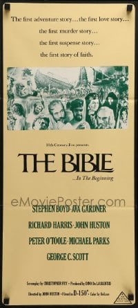 2r803 BIBLE Aust daybill '67 La Bibbia, John Huston as Noah, Ava Gardner as Sarah!