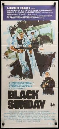 2r806 BLACK SUNDAY Aust daybill '77 Frankenheimer, Goodyear Blimp disaster at the Super Bowl!